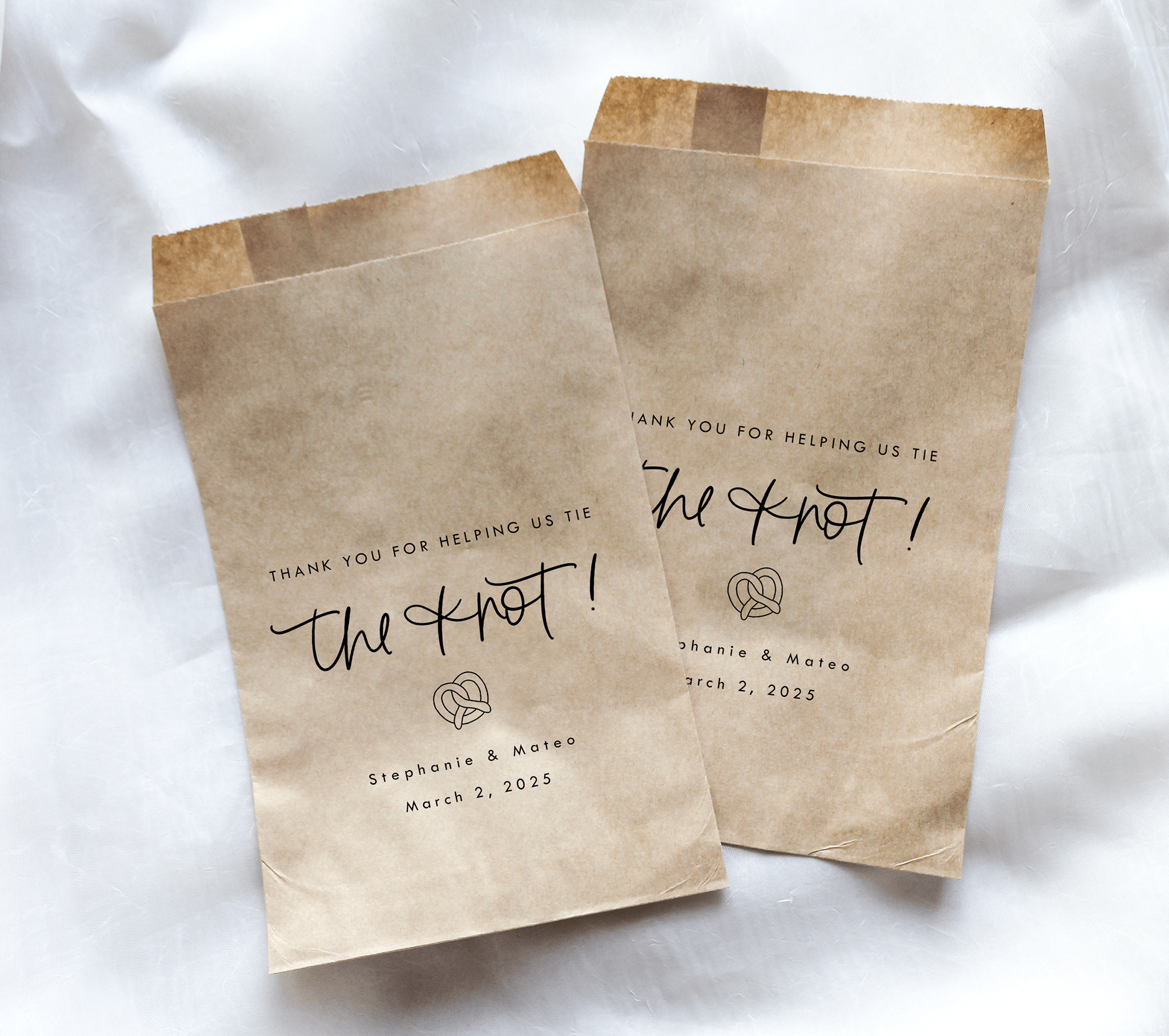 Tie the Knot! Pretzel Favor Bag