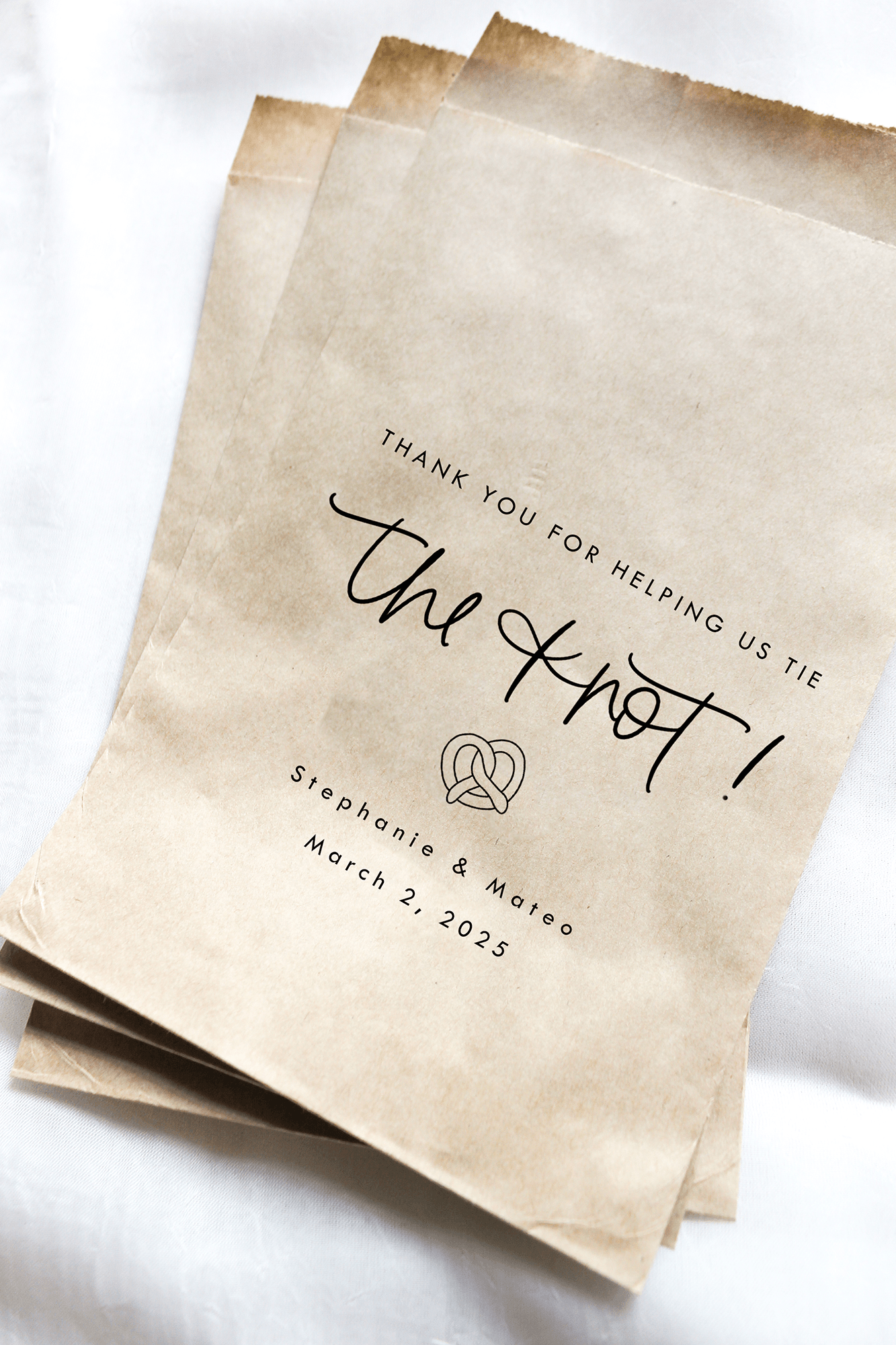 Tie the Knot! Pretzel Favor Bag