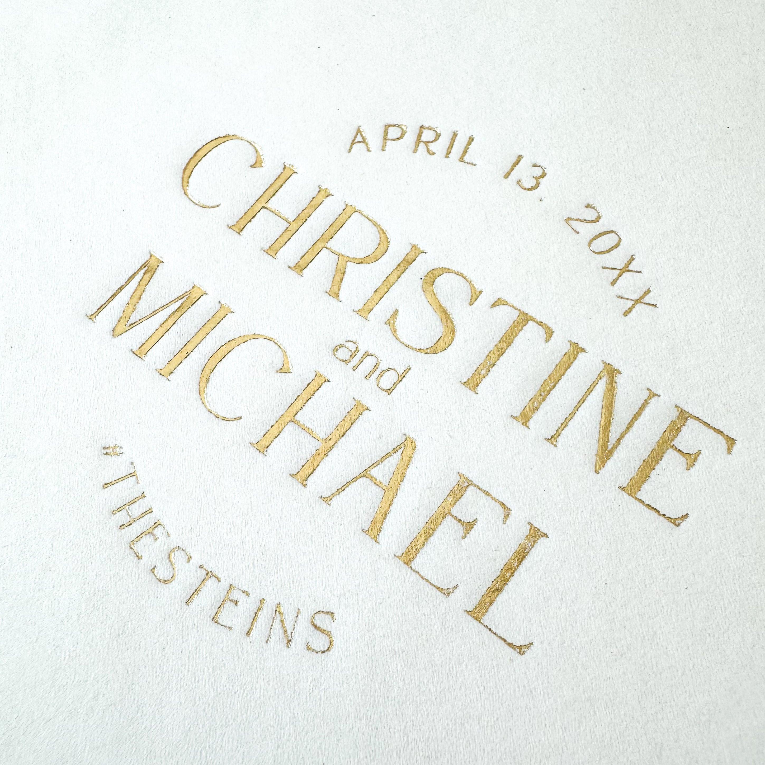 Wedding Cocktail Napkins - Names - Plum Grove Design