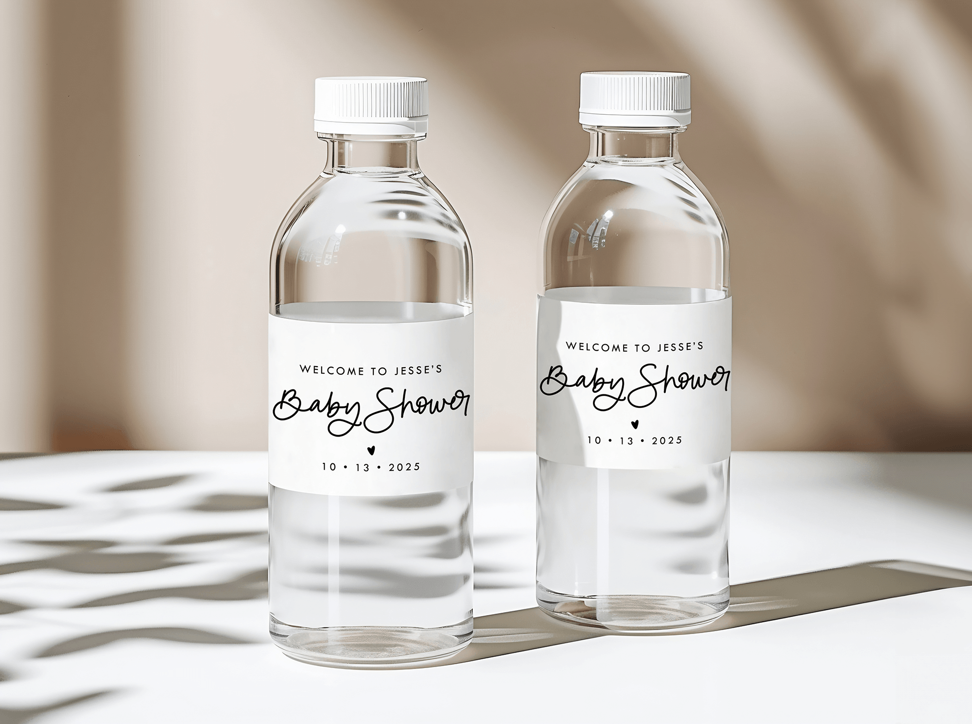 Baby Shower Water Bottle Labels