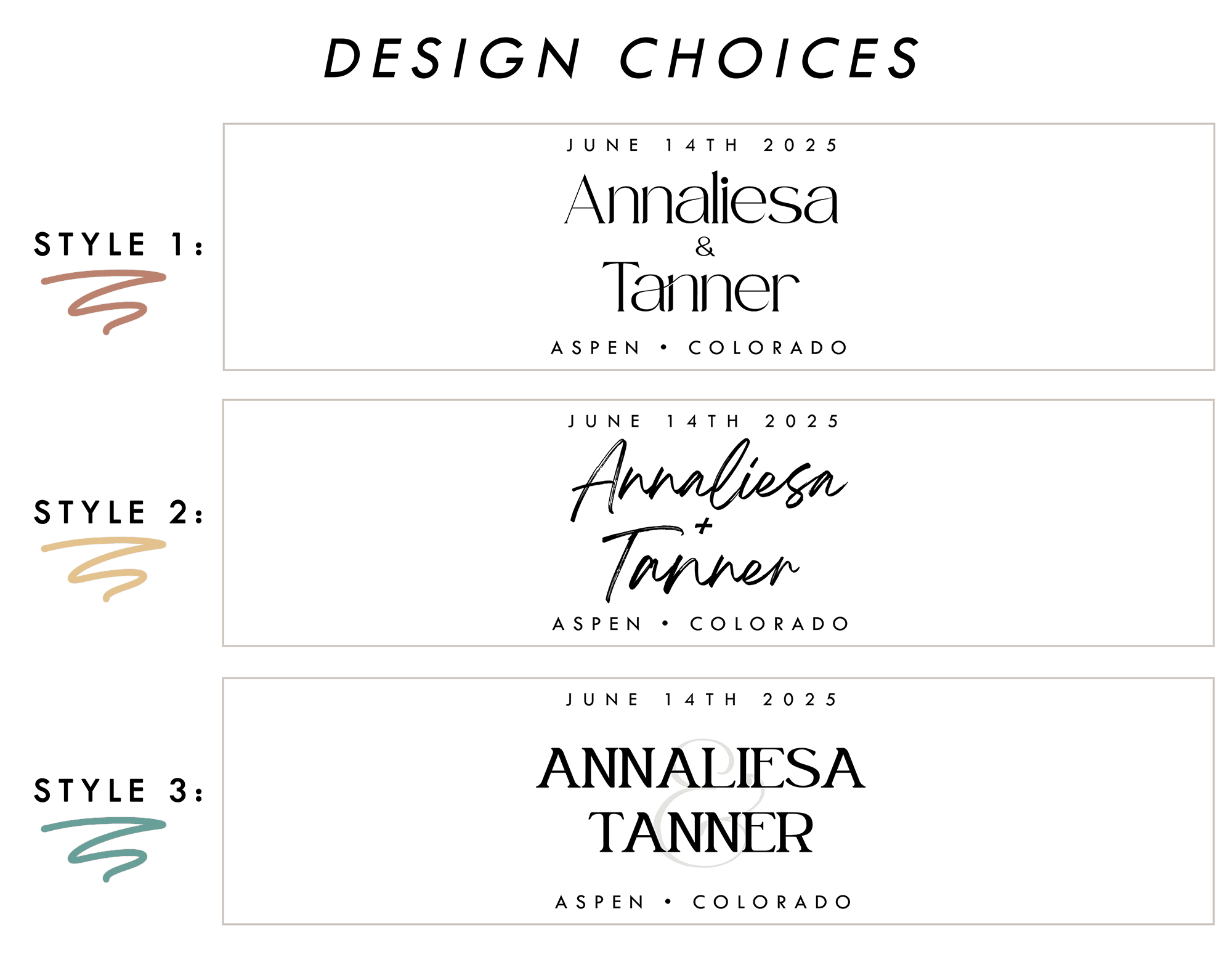 Personalized Wedding Water Bottle Labels - Plum Grove Design