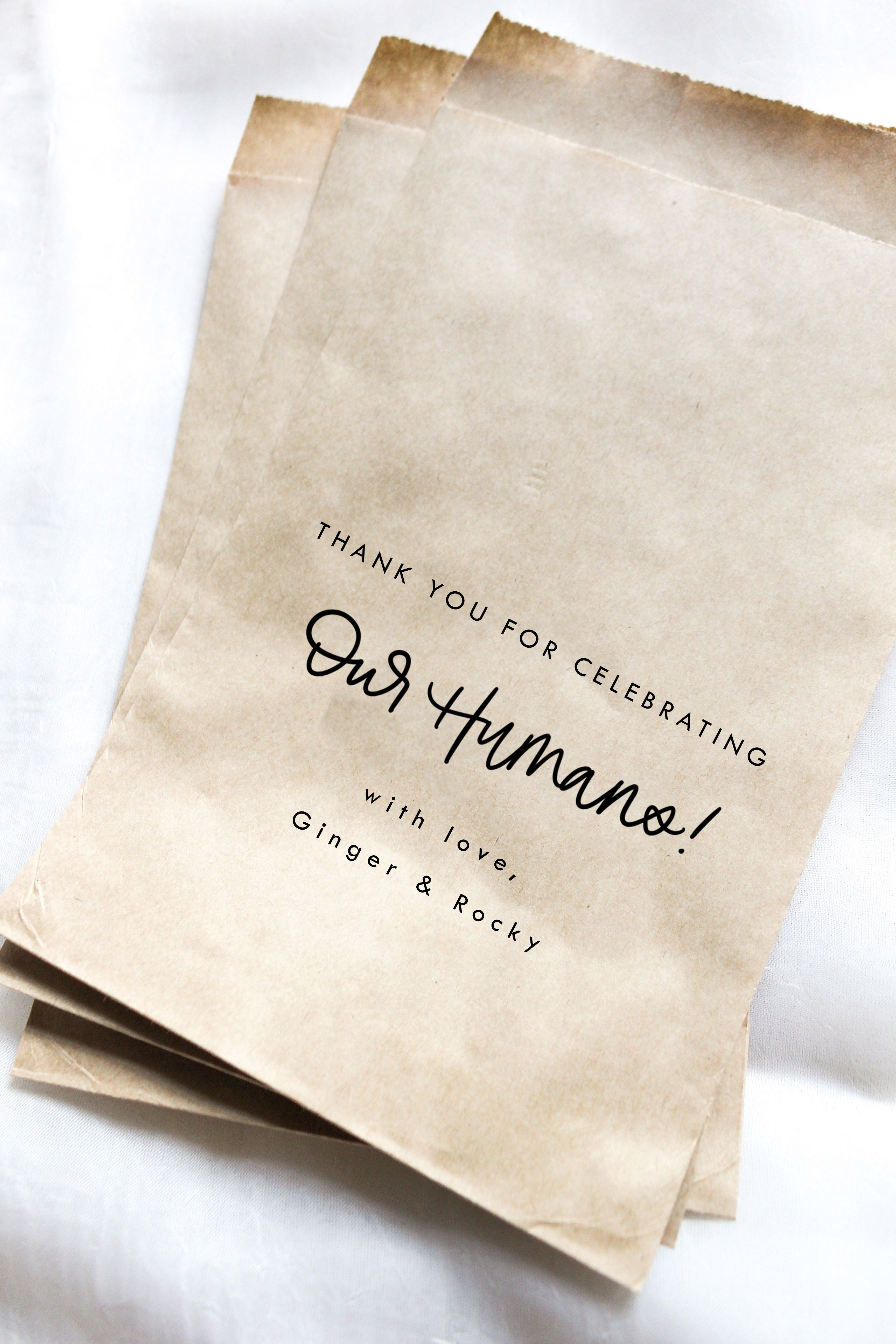 Celebrating My Humans Favor Bags - Plum Grove Design